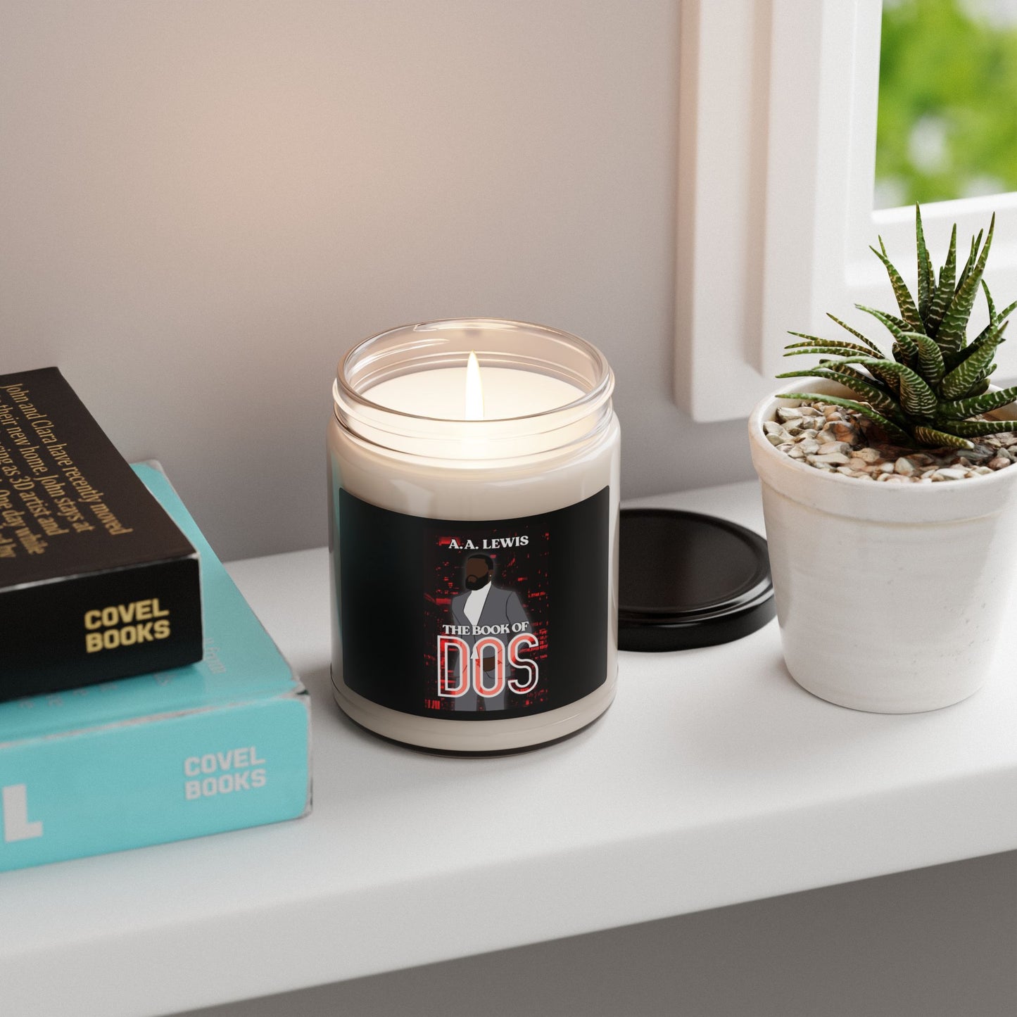 The Book of DOS Scented Soy Candle - Cozy Atmosphere for Readers & Relaxation